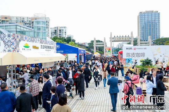 本届咖啡博览会参展品牌超150家，是2024年华南地区首场大型的咖啡文化交流活动。江门市商务局 供图